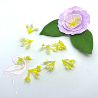 Plastic stamens small yellow - 15mm x 9 pieces