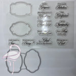Set of Silicone Stamps with matching frame dies