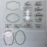 Set of Silicone Stamps with matching frame dies