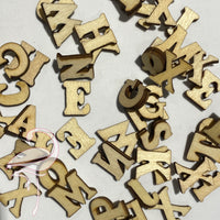 Wooden Letters - 15mm high x 3 mm thick x 50 pieces