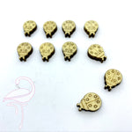 Wooden Ladybirds 17 x 12mm x 10 pieces