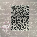 Embossing Folder - Alphabet 105 x 147.5mm - Flamingo Craft
