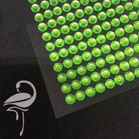 Self-Adhesive Rhinestones Green 6mm