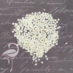 Rhinestone 5mm Flat back resin Colour: White x 500 pieces - Flamingo Craft