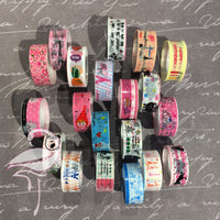 Washi Tape Fancy Random Pattern (2 Rolls)  - 15mm x 2m - Flamingo Craft