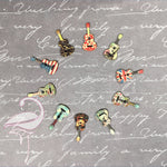 Buttons Wooden Guitars 18 x 36mm x 10 pcs - Flamingo Craft