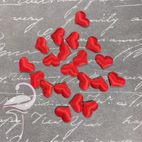 Padded Fabric Heart Red - 20mm x 20 pcs - Flamingo Craft