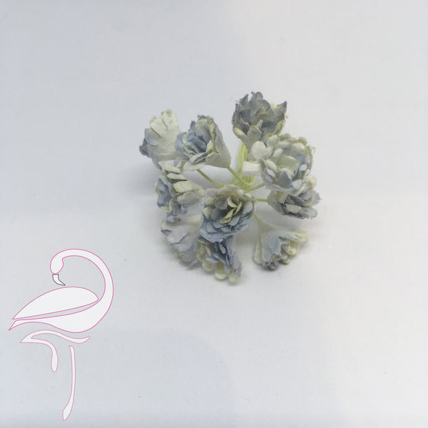 Quality mulberry paper gypsophila antique blue 15mm - Flamingo Craft