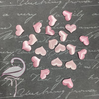 Padded Fabric Heart Pink - 20mm x 20 pcs - Flamingo Craft