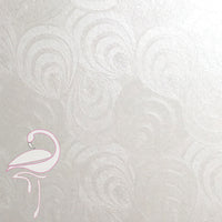 Paper 220gsm - textured and pearlescent "Swirls" - white - A4 - Flamingo Craft